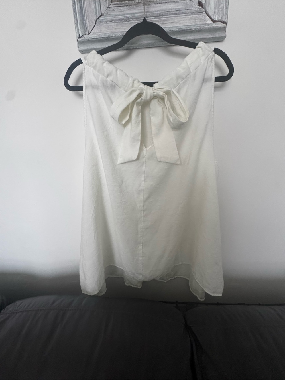IRO Paris Cream Bow Back Designer Blouse - Authentic